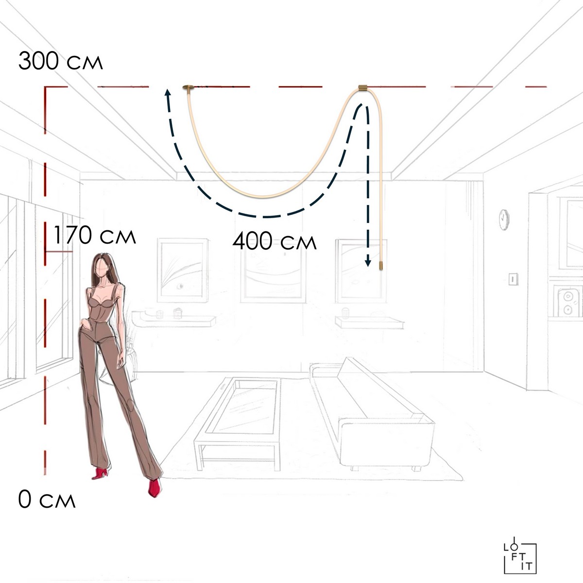 Потолочный светильник Loft IT Thread 10388A Brass в Санкт-Петербурге