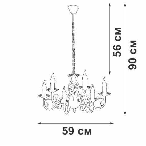 Подвесная люстра Vitaluce V1104-7/6 в Санкт-Петербурге