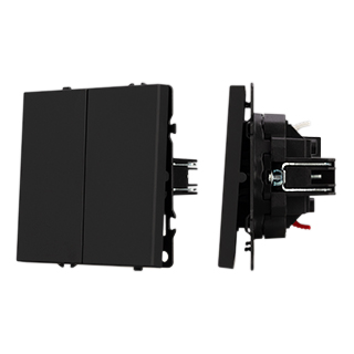 Механизм звонкового выключателя двухклавишный Arlight SWT-NOBE-MKR2-SFPL-BK (230V, 10A) (Черный оникс) 061738 в Санкт-Петербурге