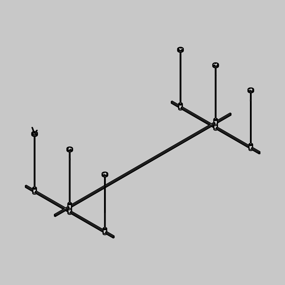 Основание двухуровневое на тросовых подвесах Hang для трековых светильников Maytoni Technical Flarity TFC-Flar-H07-BS в #REGION_NAME_DECLINE_PP#
