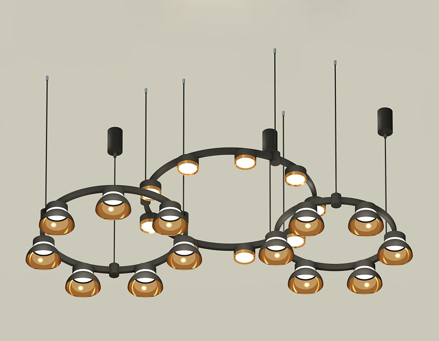 Комплект подвесного светильника Ambrella Light Techno Ring XR92092000 (A9209x3, C9242, C9238, C9232, N8145, N8124) в Санкт-Петербурге