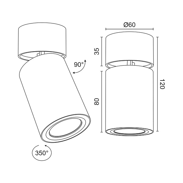 Накладной спот Ledron AO1705001 White 00000013813 в #REGION_NAME_DECLINE_PP#