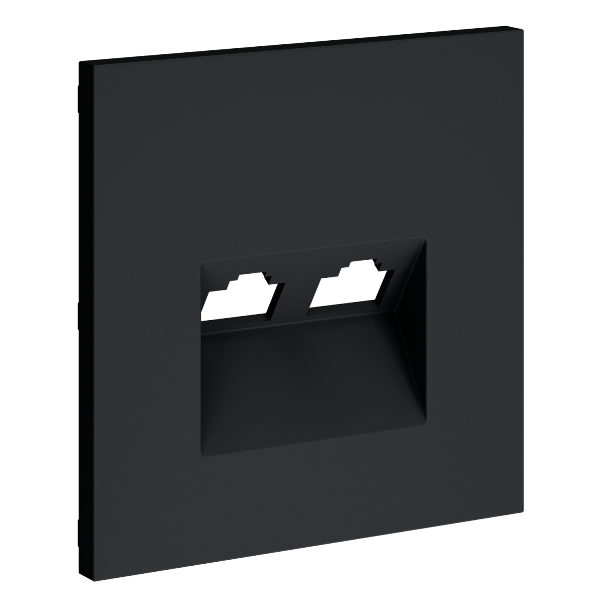 Накладка для розетки компьютерной двойной RJ45+RJ45 кат.6 Voltum S70 (графит) VLS001407 в #REGION_NAME_DECLINE_PP#