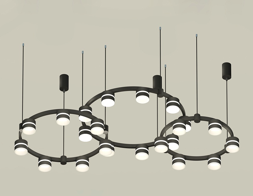 Комплект подвесного светильника Ambrella Light Techno Ring XR92092220 (A9209x3, C9242, C9238, C9232, N8445) в Санкт-Петербурге