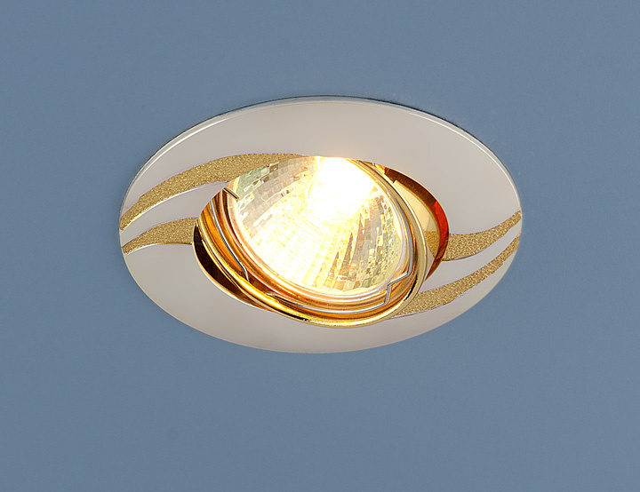 Встраиваемый светильник Elektrostandard 8012 MR16 PS/N перламутровое серебро/золото 4690389067129 в Санкт-Петербурге