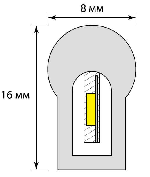 Гибкий неон Uniel (UL-00003768) 8W/m 120LED/m 2835SMD розовый 50M ULS-N21-2835-120LED/m-8mm-IP67-220V-8W/m-50M-Pink в Санкт-Петербурге