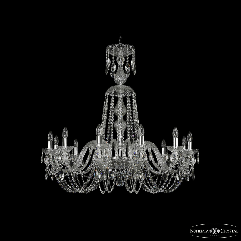 Подвесная люстра Bohemia Ivele Crystal 1402/12/360/XL-95 Ni в Санкт-Петербурге