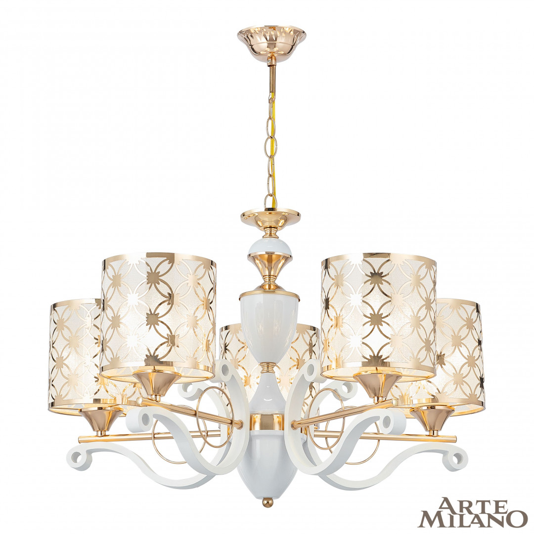Подвесная люстра Arte Milano Florentia-3097 303097/5 Wh/Gd в Санкт-Петербурге