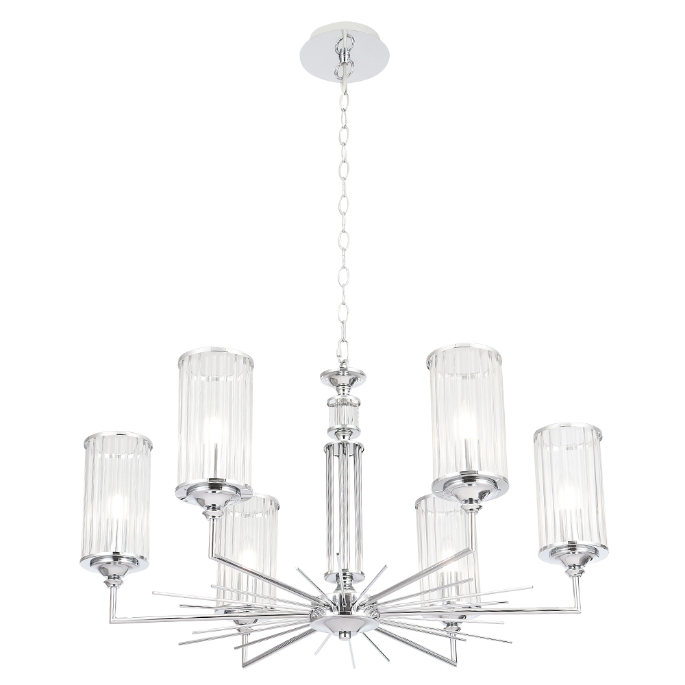 Подвесная люстра Crystal Lux GLORIA SP6 CHROME в #REGION_NAME_DECLINE_PP#