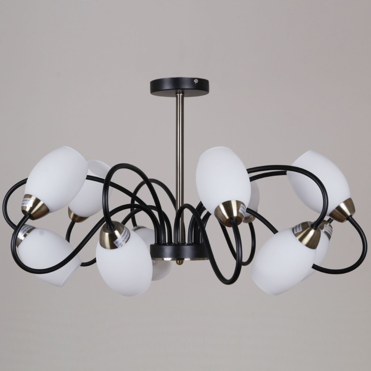 Люстра на штанге Reluce 01270-0.3-10B BK+AB в Санкт-Петербурге