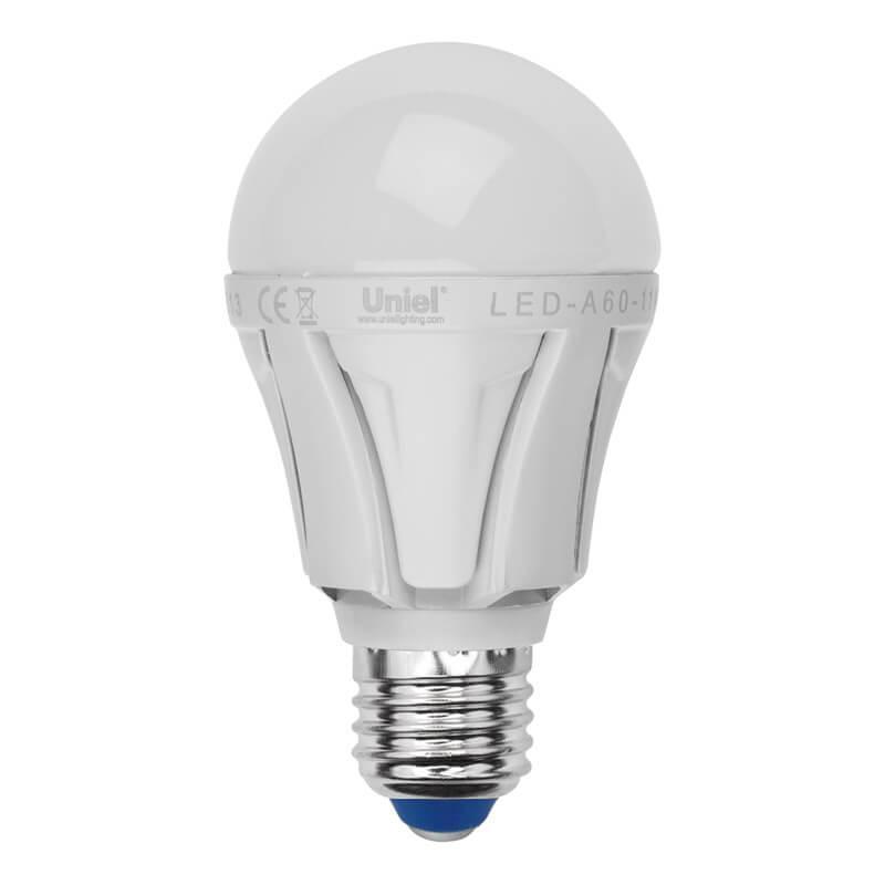 Лампа светодиодная (07888) Uniel E27 9W 4500K матовая LED-A60-9W/NW/E27/FR ALP01WH в Санкт-Петербурге