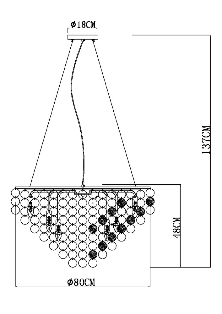 Подвесная люстра Arte Lamp Pipirima A4100LM-12CC в Санкт-Петербурге