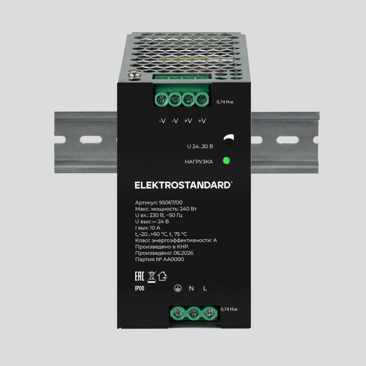 Блок питания Elektrostandard 240W 24V IP20 95067/00 4690389220500 a072609 в #REGION_NAME_DECLINE_PP#