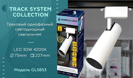 Трековый однофазный светильник Ambrella Light Track System GL5853 в Санкт-Петербурге