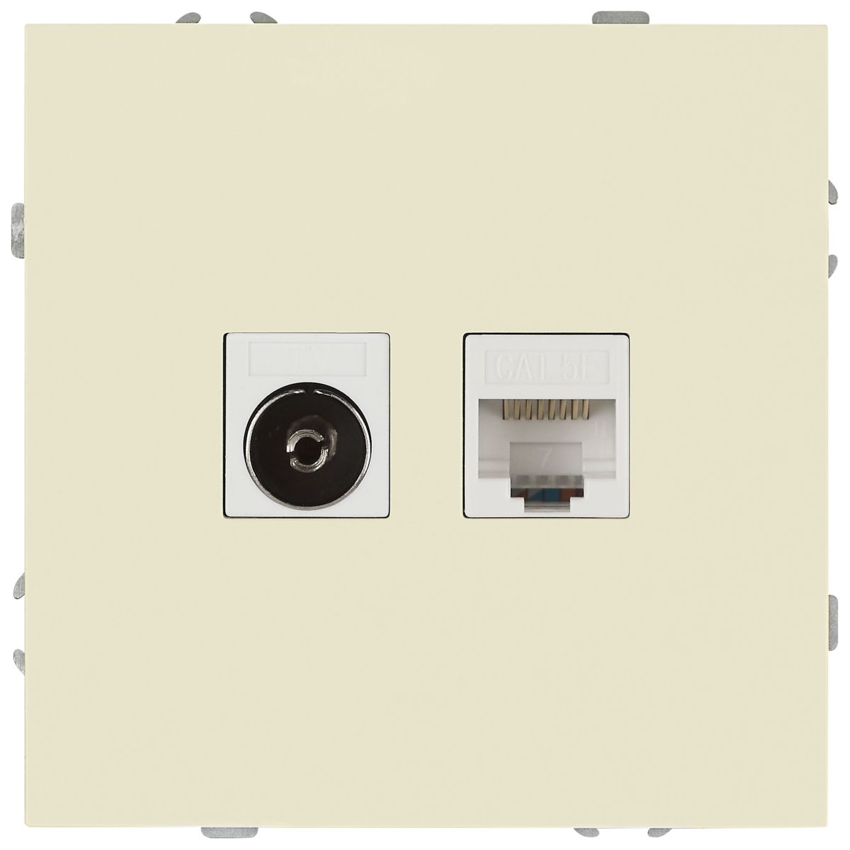 Розетка Эра Galaxy 15-3110-02 комбинированная RJ45+TV IP20 слоновая кость Б0070778 в Санкт-Петербурге