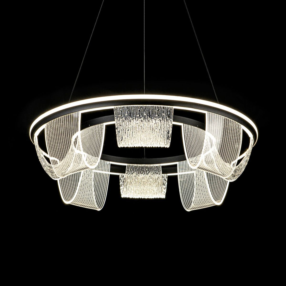 Подвесная люстра LED4U L7706-630 BK в Санкт-Петербурге