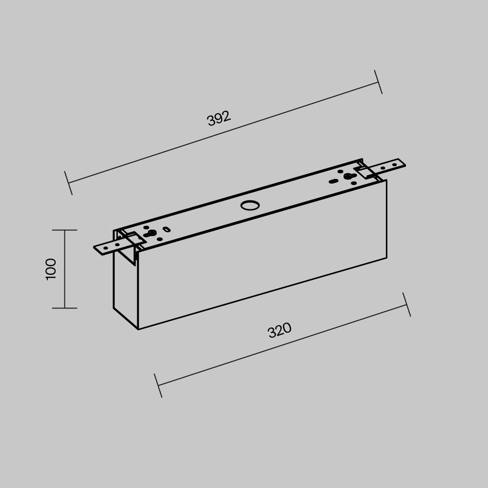 Короб для блока питания уличной трековой системы Maytoni Elasity IP O-TR001-BX-B в Санкт-Петербурге
