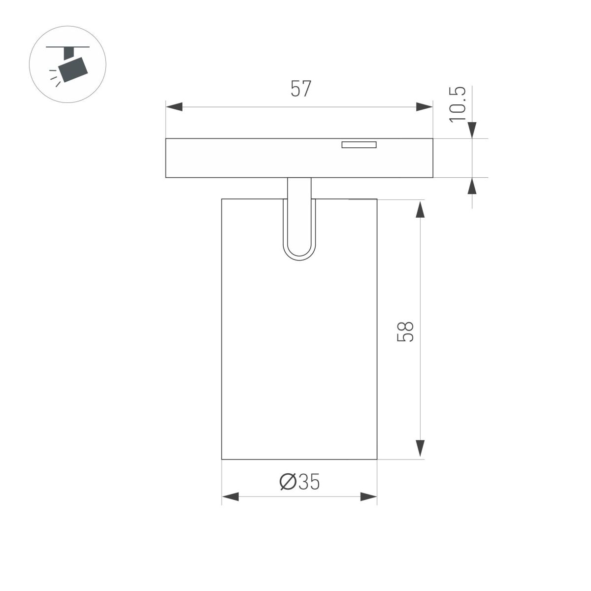 Трековый магнитный светильник Arlight MAG-MICROCOSM-SPOT-R35-5W Warm3000 (BK, 36 deg, 24V) 043252(1) в Санкт-Петербурге