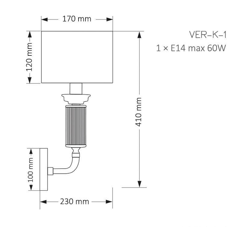 Бра Kutek Mood Verde VER-K-1 (N) в #REGION_NAME_DECLINE_PP#