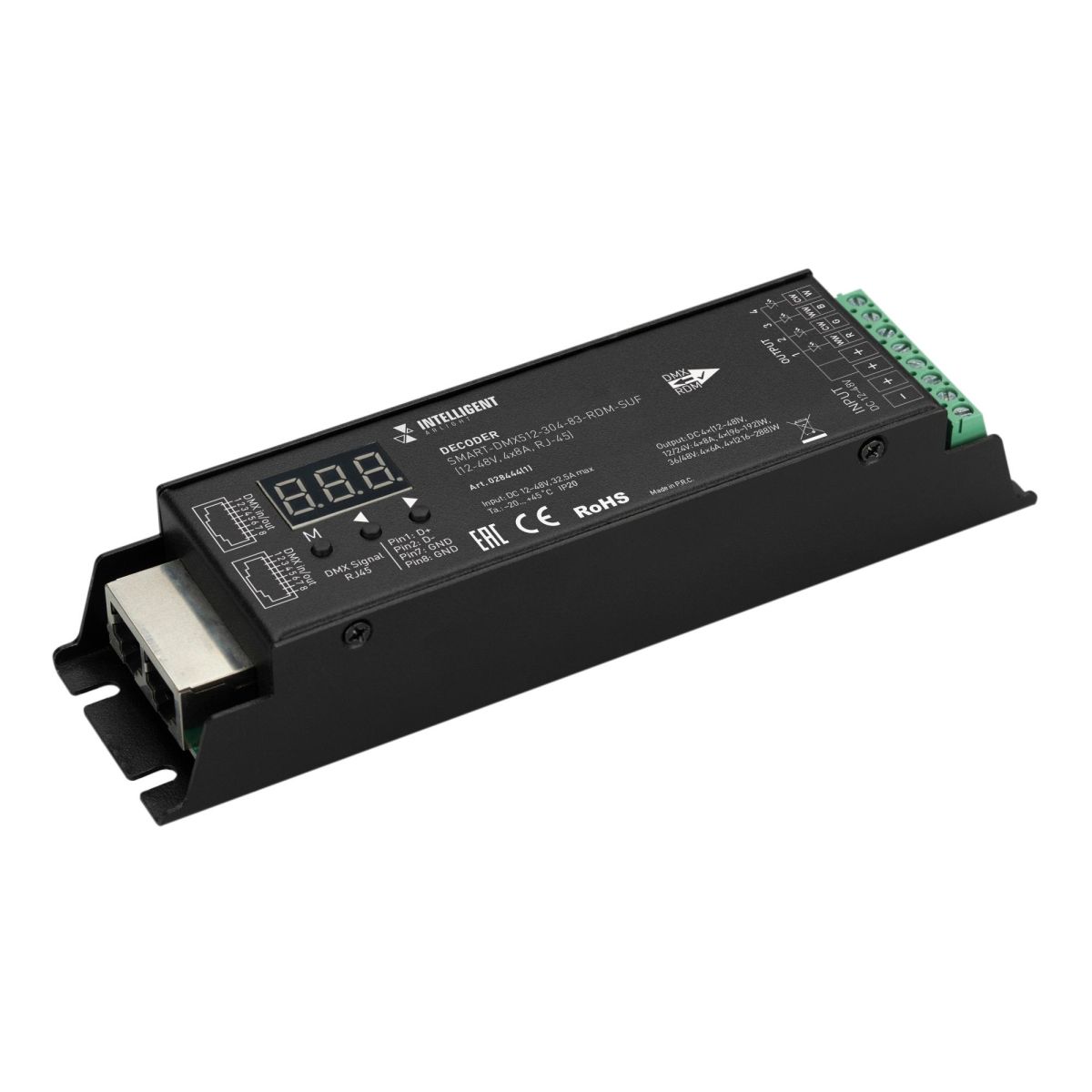 Декодер Arlight SMART-DMX512-304-83-RDM-SUF Black (12-48V, 4x8A, RJ-45) 028444(1) в Санкт-Петербурге