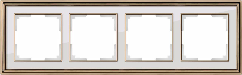Рамка Werkel Palacio на 4 поста золото/белый WL17-Frame-04 4690389103728 в #REGION_NAME_DECLINE_PP#
