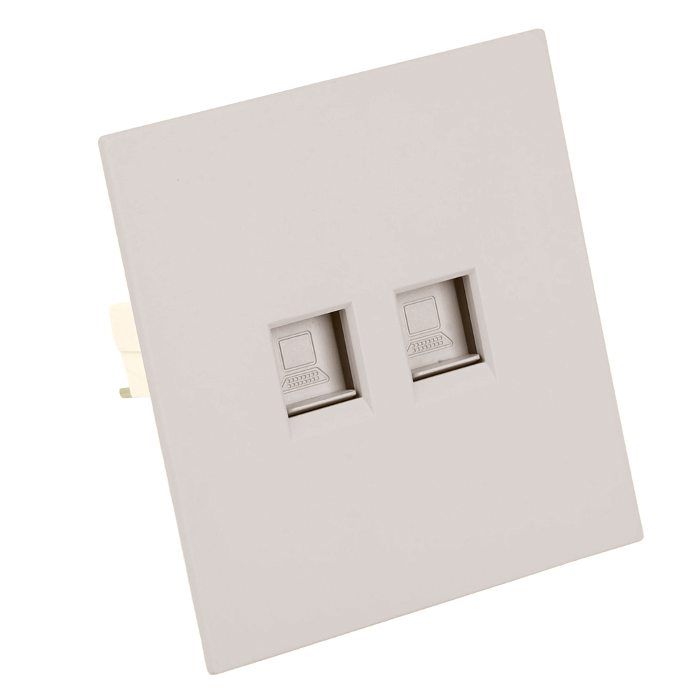 Розетка компьютерная 2-местная RJ-45 (механизм) Stekker Мия RST00-3111-08 50481 в #REGION_NAME_DECLINE_PP#