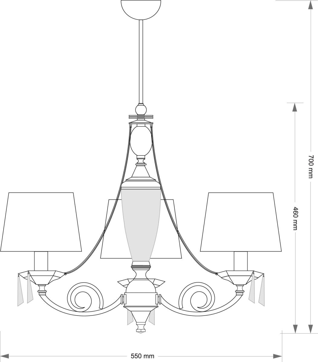 Подвесная люстра Kutek Monza MON-ZW-3 (P/A) в #REGION_NAME_DECLINE_PP#
