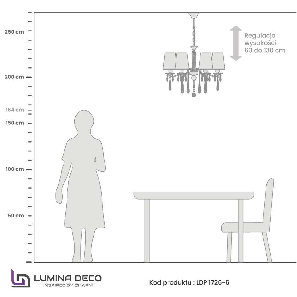 Подвесная люстра Lumina Deco Alessia LDP 1726-6 CHR в Санкт-Петербурге