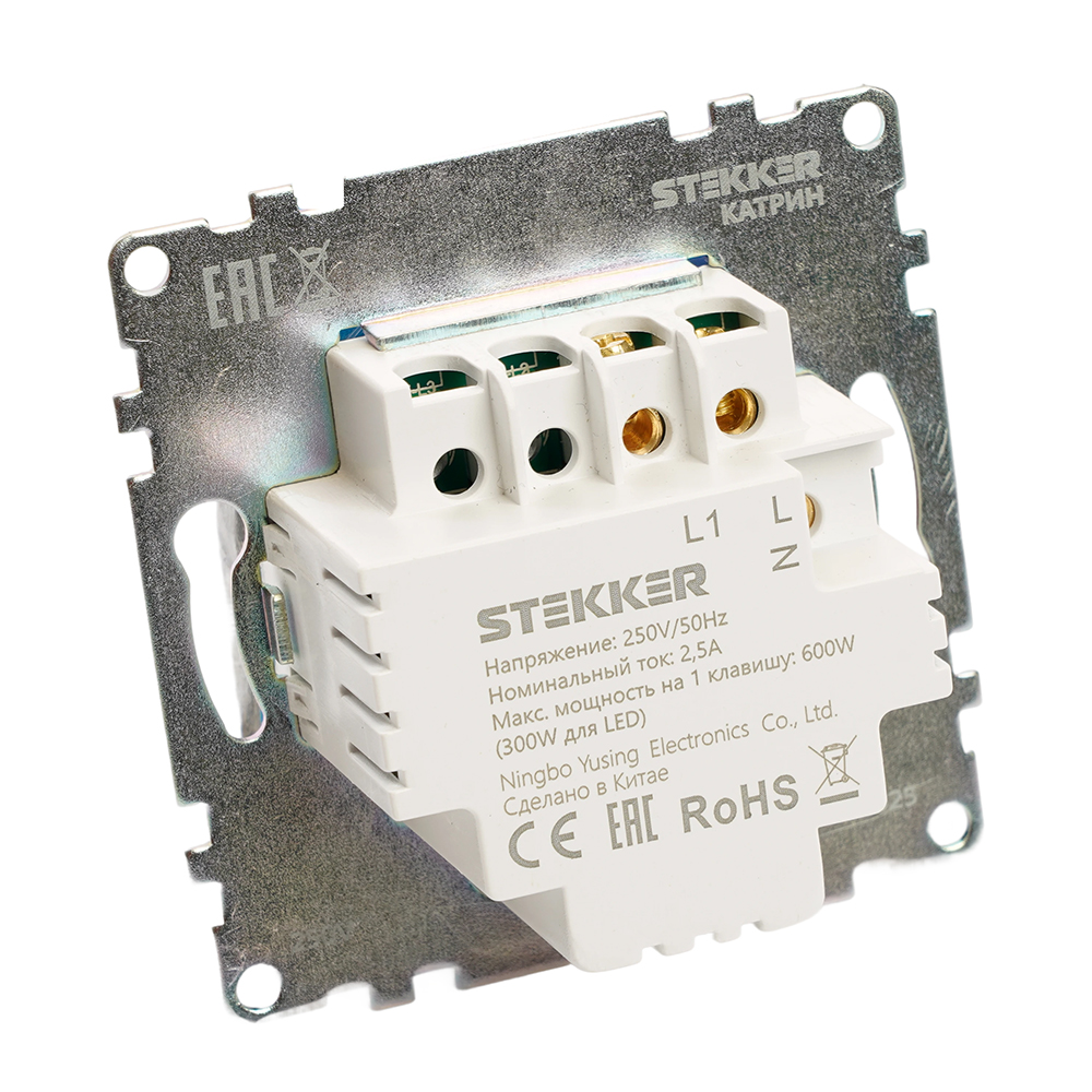 Выключатель 1-клавишный сенсорный (механизм) Stekker Катрин 50272 в #REGION_NAME_DECLINE_PP#