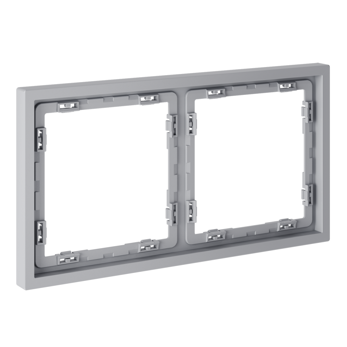 Рамка пластиковая Voltum S70 на 2 поста, (серый) VLS100216 в #REGION_NAME_DECLINE_PP#