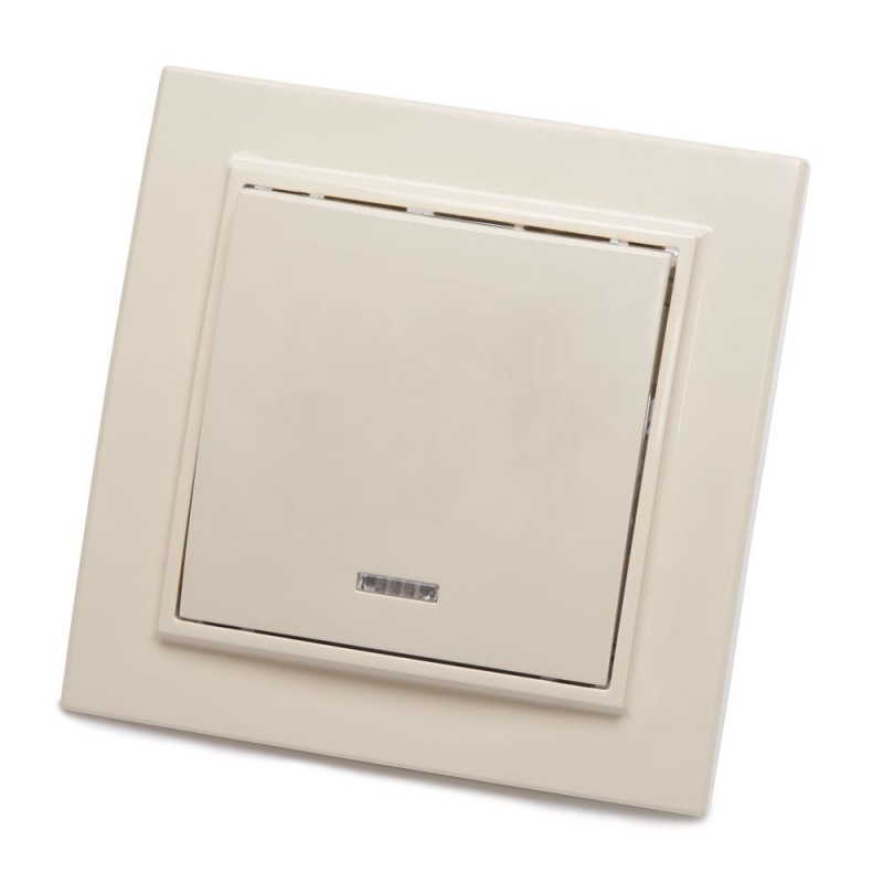 Выключатель 1-клавишный с индикатором Stekker PSW10-9001-02 250В 10А 39228 в Санкт-Петербурге