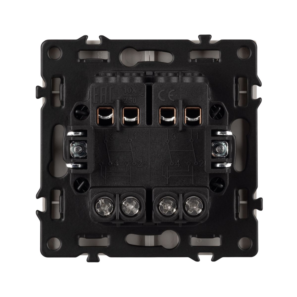 Механизм выключателя двухклавишный перекрёстный Arlight SWT-NOBE-MKX2-SFPL-CA (230V, 10A) (Кашемир) 061791 в Санкт-Петербурге
