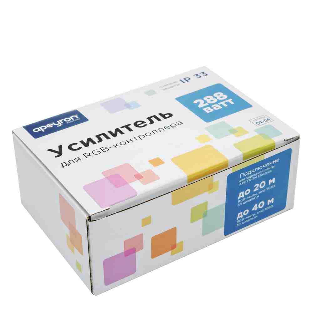 Усилитель RGB Apeyron 12В 288Вт 3 канала*8А 04-04(288) в Санкт-Петербурге