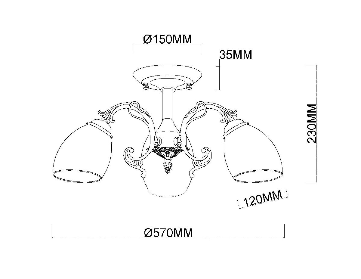 Люстра на штанге Myfar Biene MR1522-3C в Санкт-Петербурге