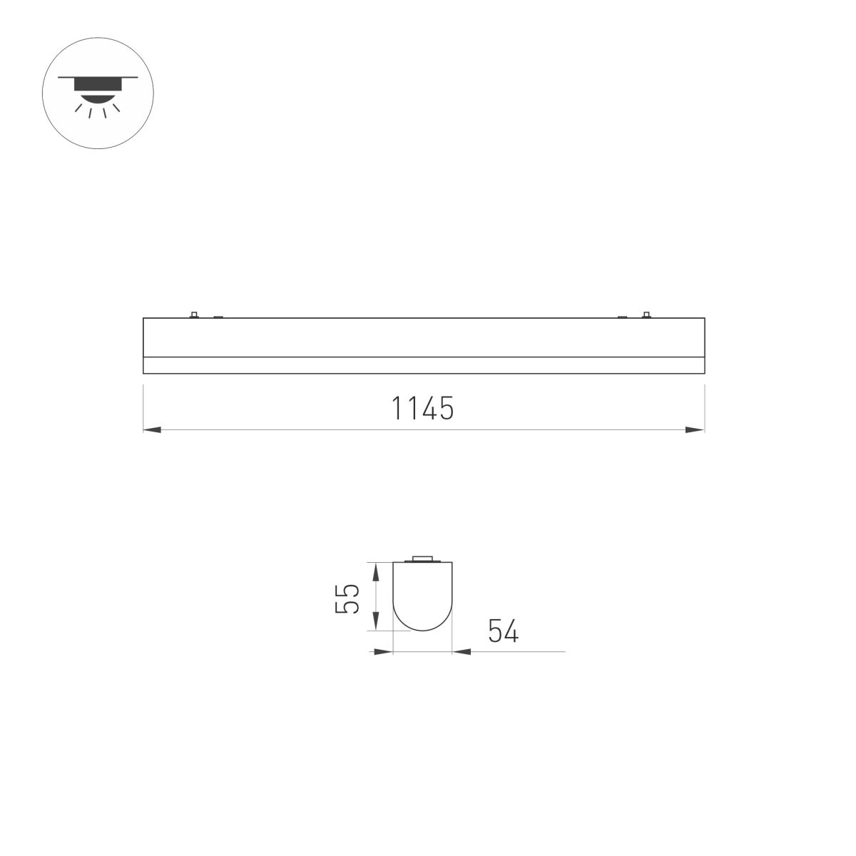 Накладной светильник Arlight ALT-LARGO-EMERGENCY-1145-36W Warm3000 (WH, 60 deg, 230V) (IP65 Пластик) 064185 в Санкт-Петербурге