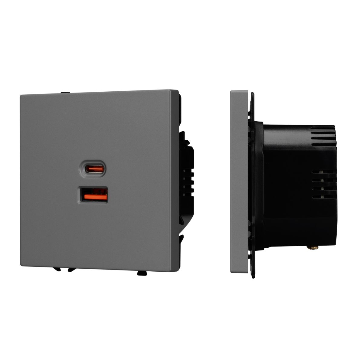 USB Розетка тип A+C софт-тач серый базальт Arlight SCT-MUAC-SFPL-FC-GR (65W, QC3) 054319(1) в #REGION_NAME_DECLINE_PP#