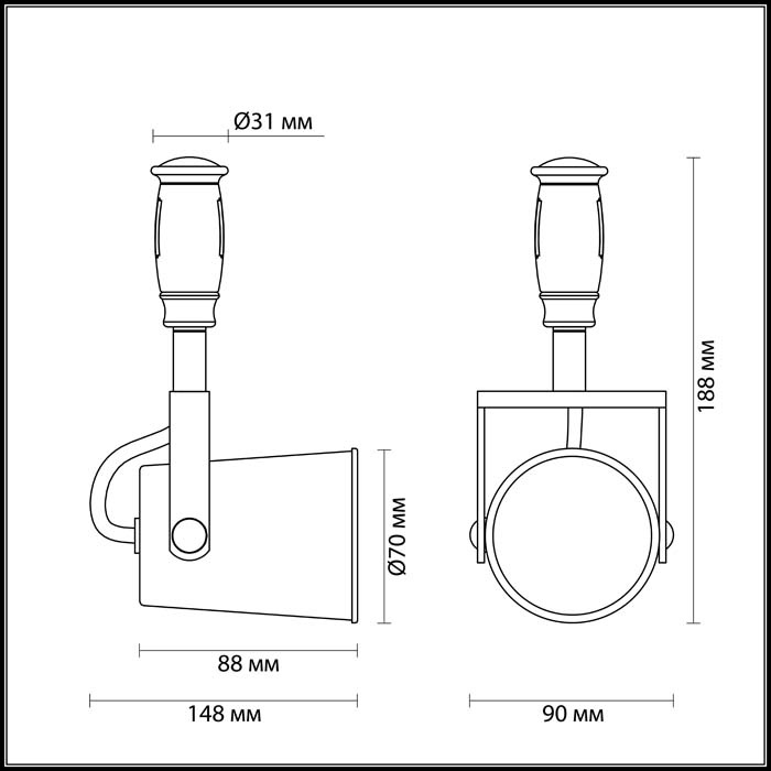 Трековый светильник Odeon Light Flexi Black 3629/1 в Санкт-Петербурге