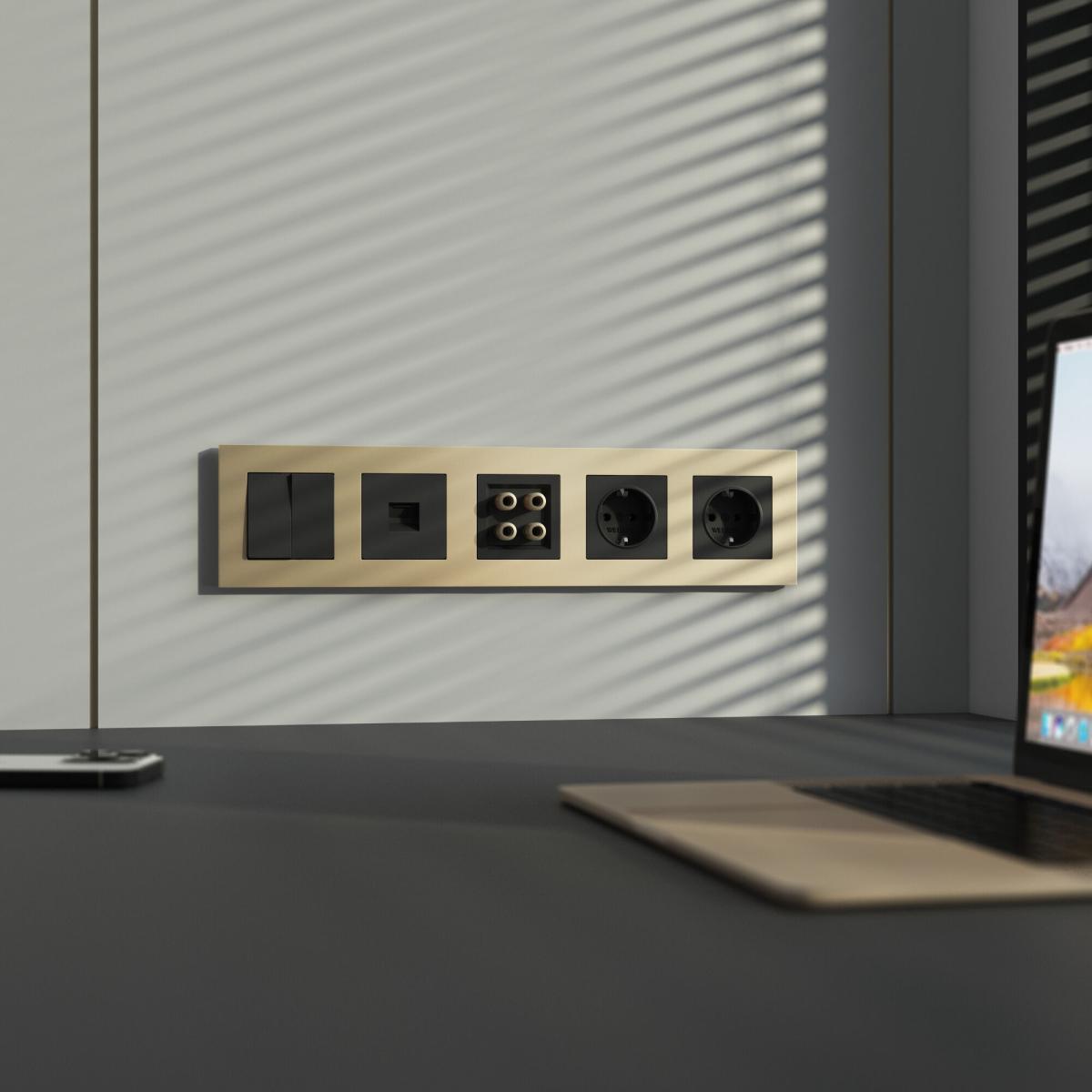 Рамка на 5 постов Werkel Slab (шампань софт) W0052911 4690389218460 a071629 в Санкт-Петербурге