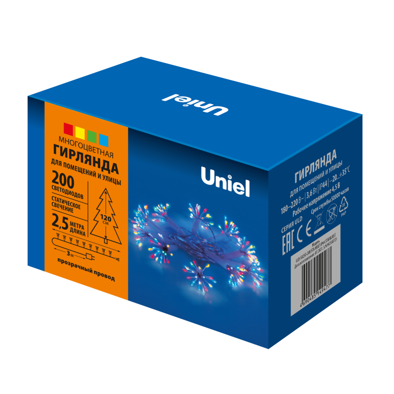 Гирлянда Uniel ULD-S0250-200/STA MULTI IP44 STARBURST в Санкт-Петербурге