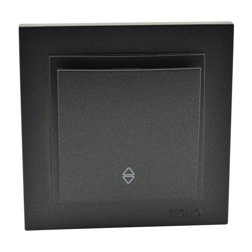Выключатель одноклавишный проходной Mono Electric Despina 10А 250В графит 102-202025-109 в Санкт-Петербурге