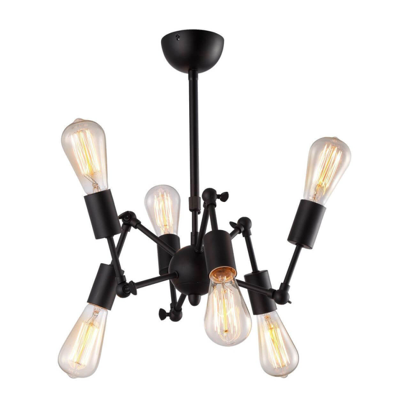 Подвесная люстра Arte Lamp A9190LM-6BK в #REGION_NAME_DECLINE_PP#