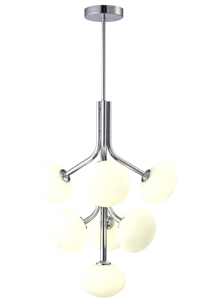 Люстра на штанге Crystal Lux ALICIA SP7 CHROME/WHITE в Санкт-Петербурге