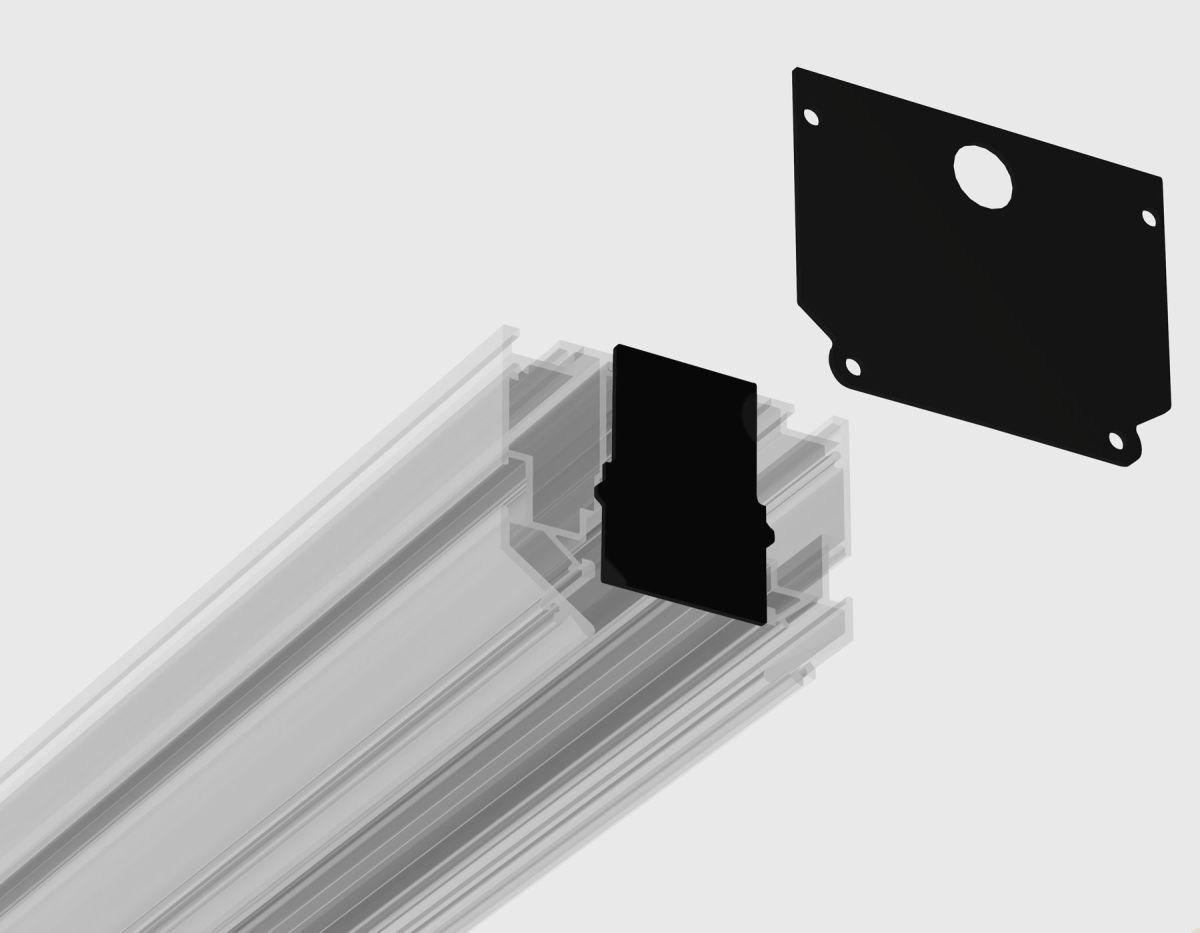Комплект заглушек для магнитного шинопровода  2шт Ambrella Light Track System GL1066 в #REGION_NAME_DECLINE_PP#