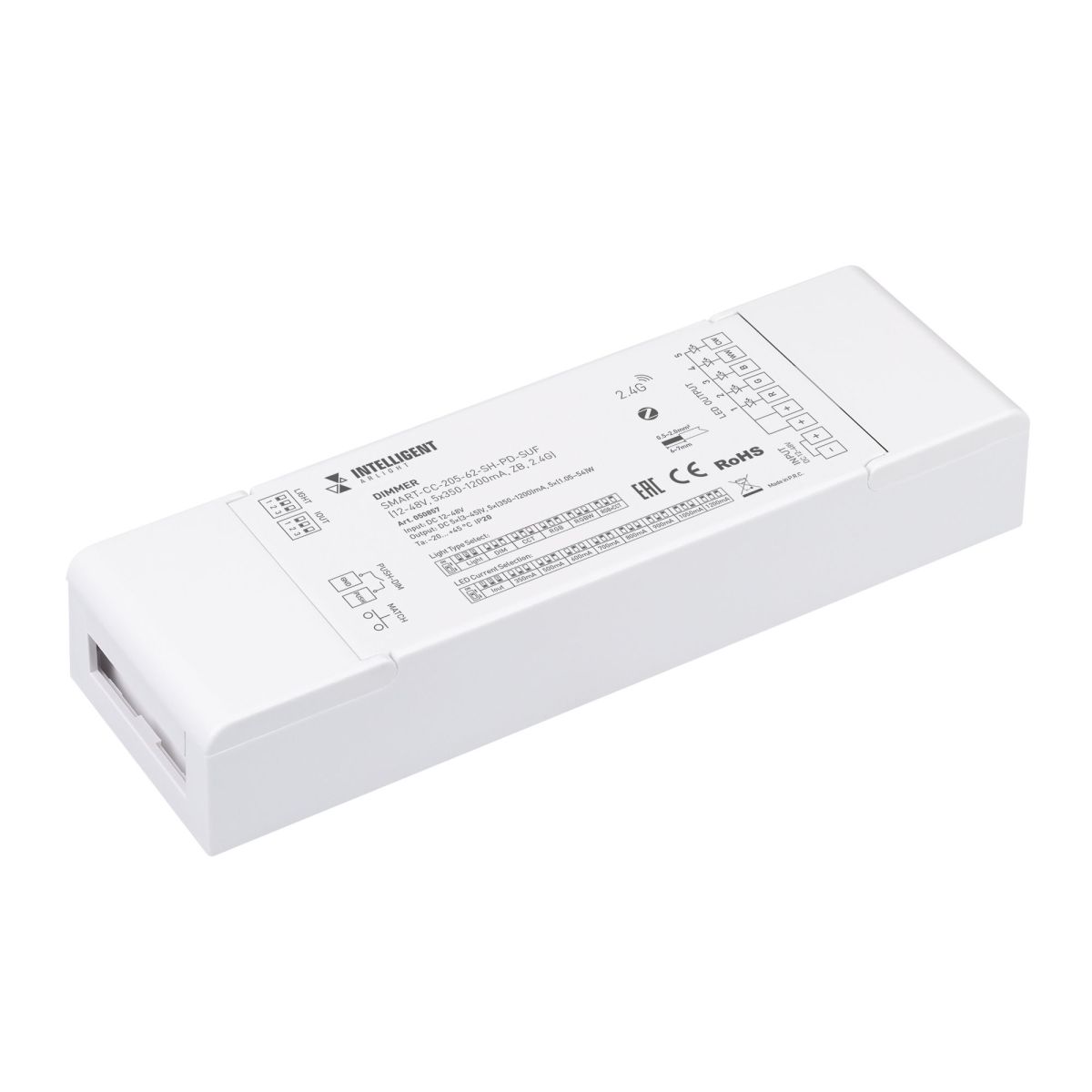 Диммер Arlight SMART-CC-205-62-SH-PD-SUF (12-48V, 5x350-1200mA, ZB, 2.4G) 050857 в Санкт-Петербурге