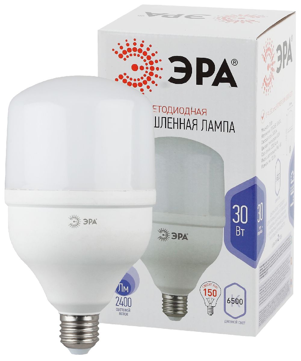 Лампа светодиодная Эра E27 30W 6500K LED POWER T100-30W-6500-E27 Б0027004 в Санкт-Петербурге