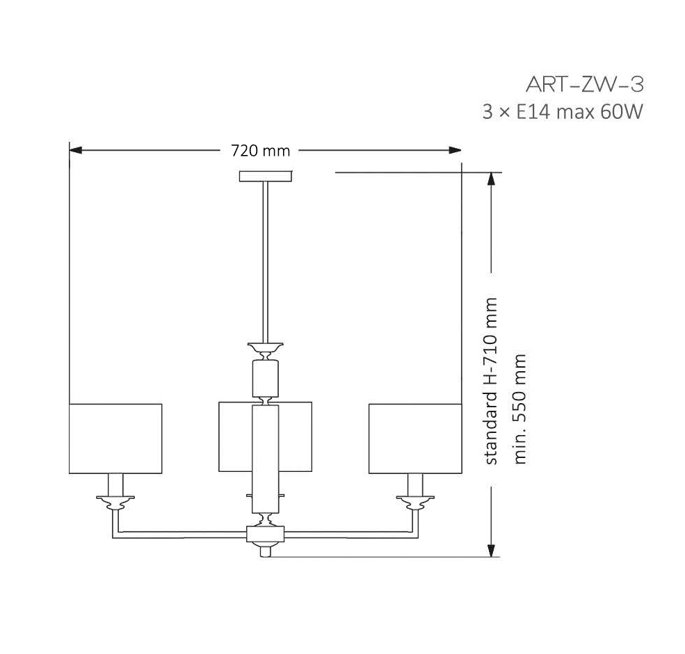Подвесная люстра Kutek Mood Artu ART-ZW-3 (N) в #REGION_NAME_DECLINE_PP#