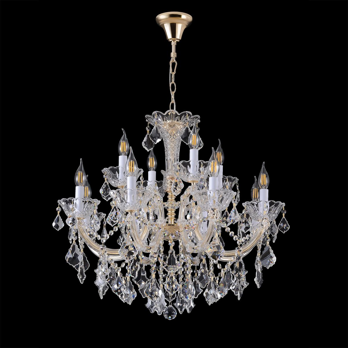 Подвесная люстра Crystal Lux CRISTELLE SP8+4 GOLD в Санкт-Петербурге