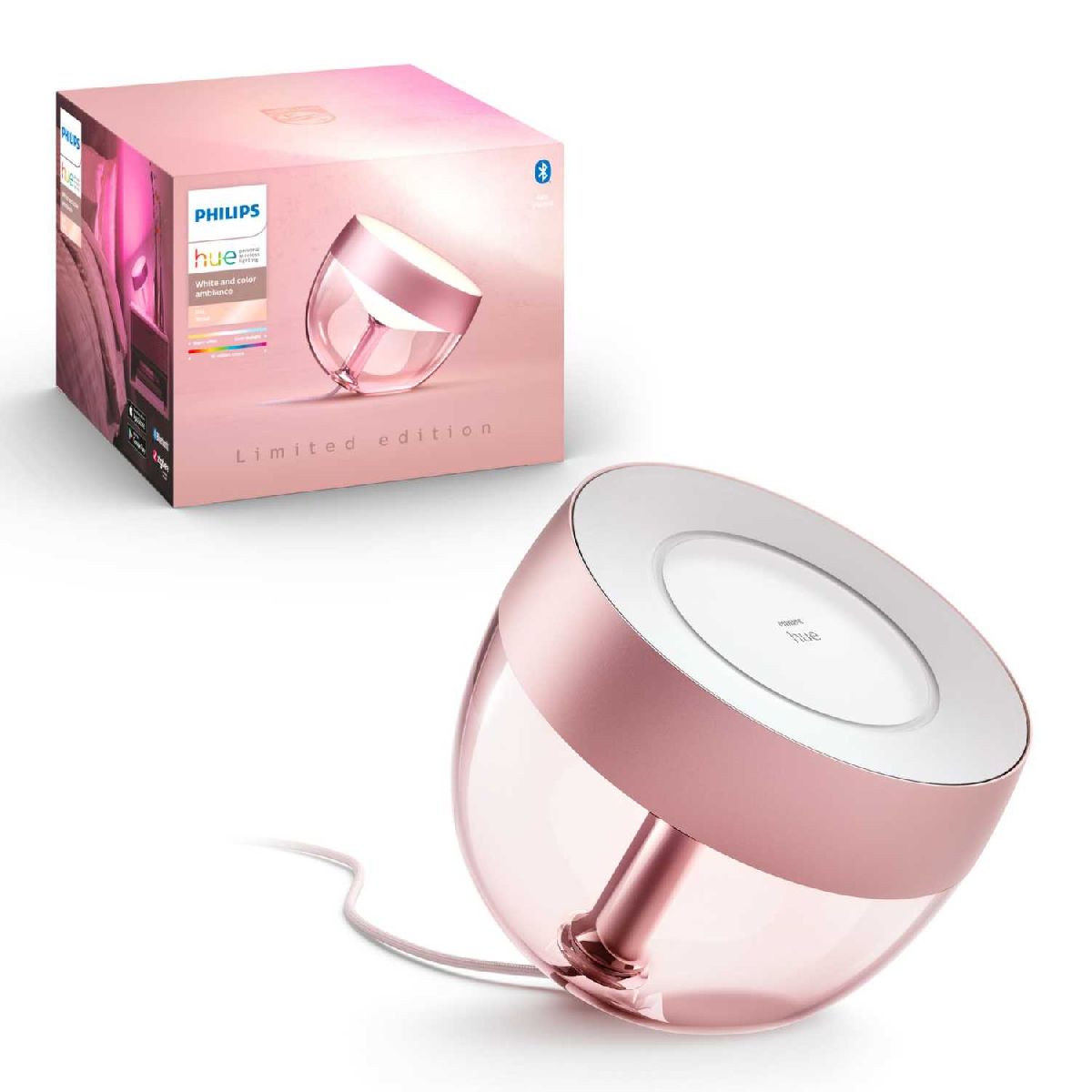 Умная настольная лампа Philips Hue Q4'20 Iris gen4 EU/UK rose 929002376301 в Санкт-Петербурге