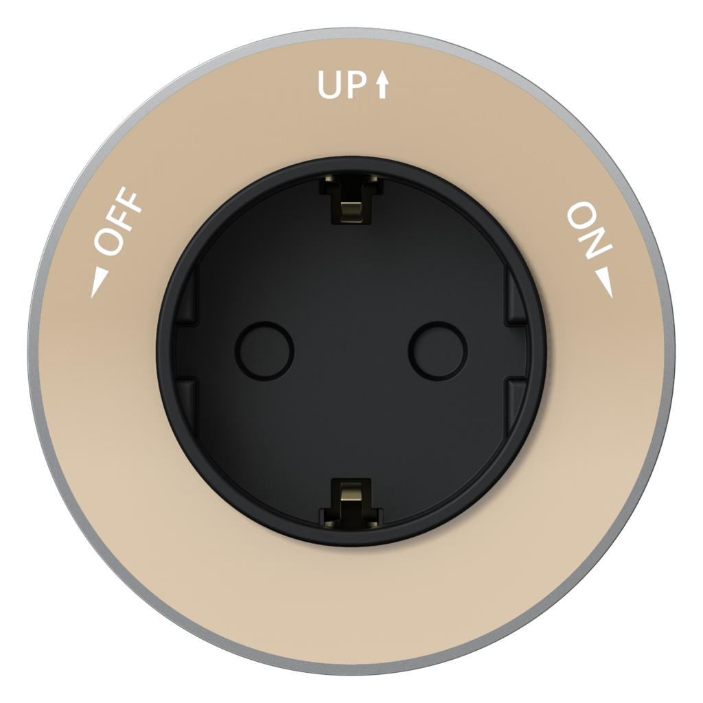 Трековая розетка 2К+З круглая 16А/250В Systeme Electric MultiTrack Песочный MTK13001P в Санкт-Петербурге