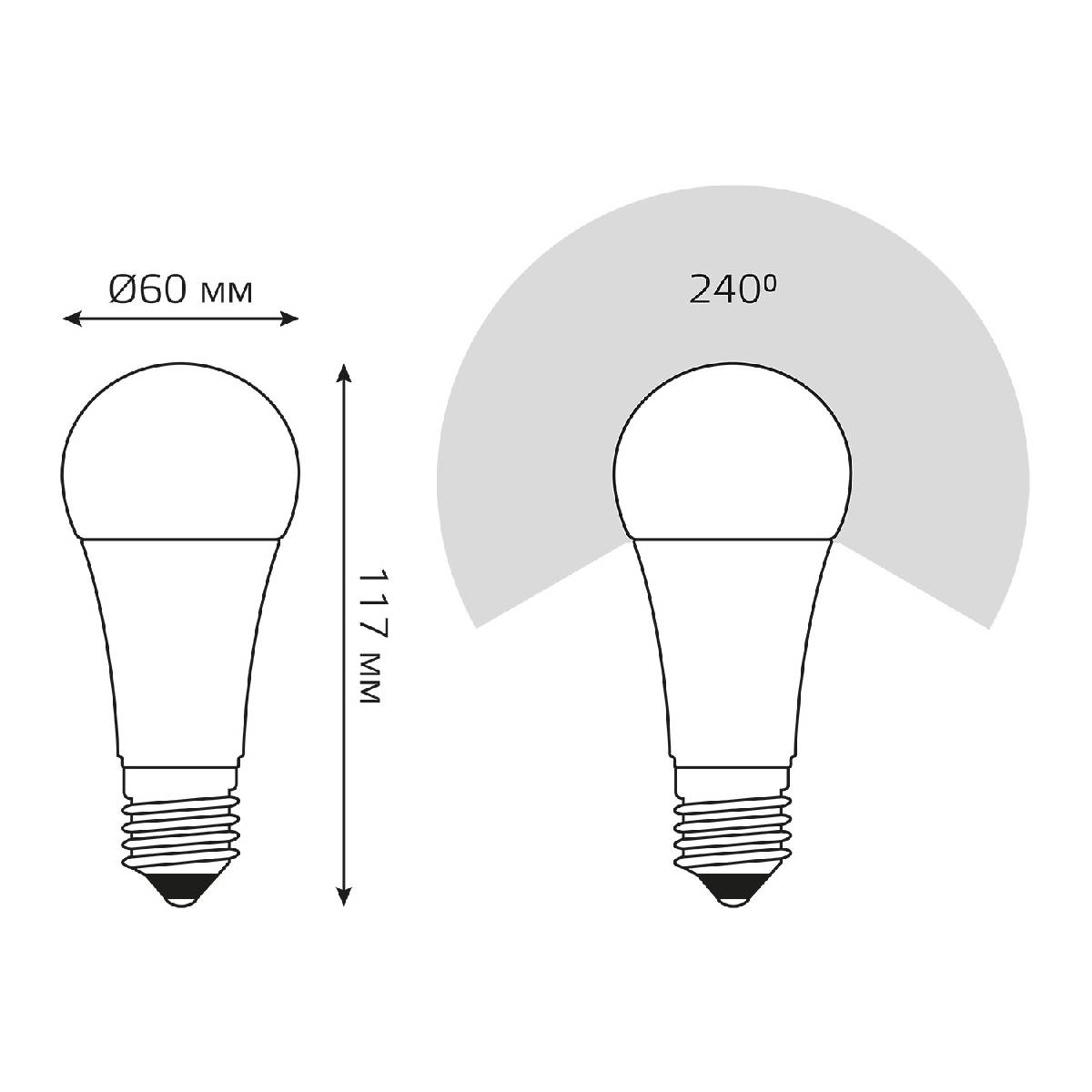Лампа светодиодная диммируемая Gauss E27 12W 3000K груша матовая 102502112-S в Санкт-Петербурге